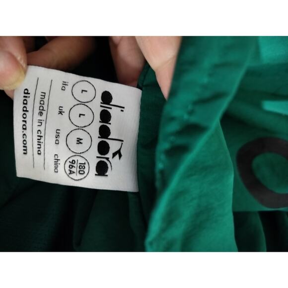 M1048)Vintage Diadora Men's Zip Up Polyamide Colorblock Track Jacket Large - Picture 10 of 12